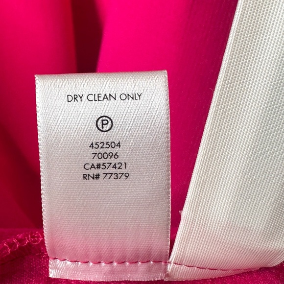 Ann Taylor Fuchsia Hot Pink Red Midi Sheath Flutter Sleeve Dress NWT - Picture 11 of 12